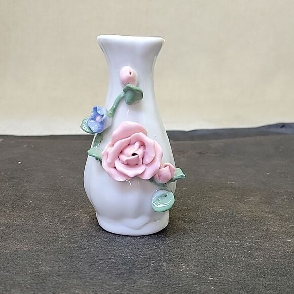 Porcelain Swan, Vase And Lefton Ring Box - Picture 7 of 16